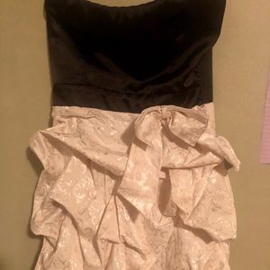 Strapless mini dress